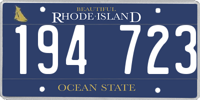 RI license plate 194723