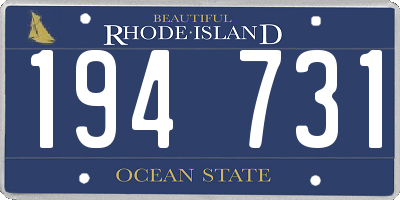RI license plate 194731