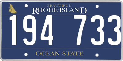 RI license plate 194733