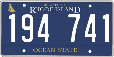 RI license plate 194741