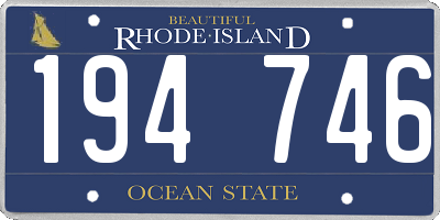 RI license plate 194746
