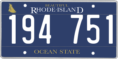 RI license plate 194751