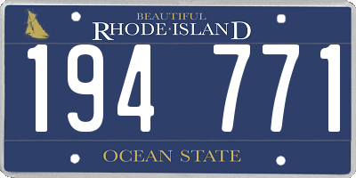 RI license plate 194771