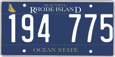 RI license plate 194775