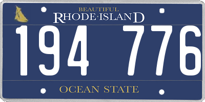 RI license plate 194776