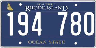 RI license plate 194780