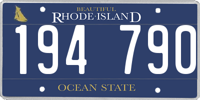 RI license plate 194790