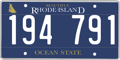 RI license plate 194791