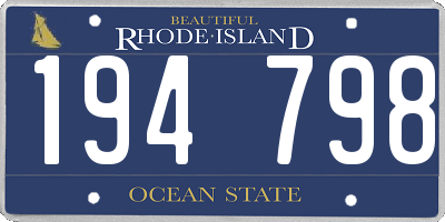 RI license plate 194798