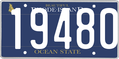 RI license plate 19480