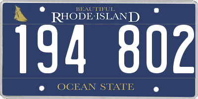 RI license plate 194802