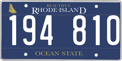 RI license plate 194810