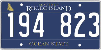 RI license plate 194823