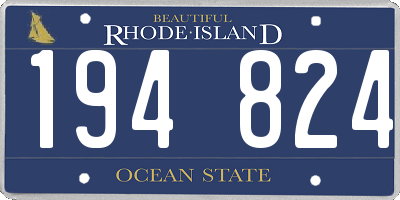 RI license plate 194824