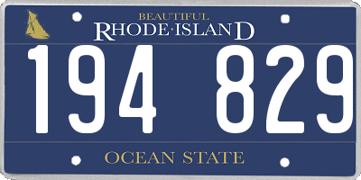 RI license plate 194829