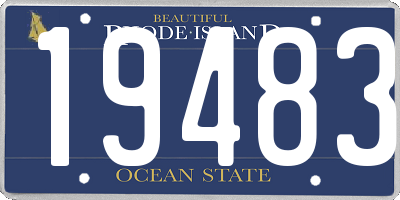RI license plate 19483
