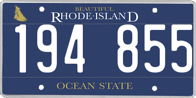 RI license plate 194855