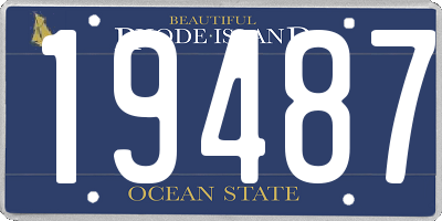 RI license plate 19487