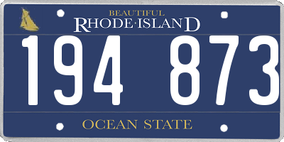 RI license plate 194873
