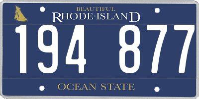 RI license plate 194877