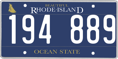 RI license plate 194889