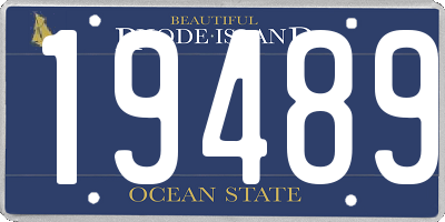 RI license plate 19489