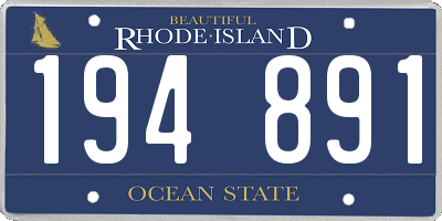 RI license plate 194891