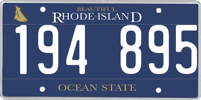 RI license plate 194895