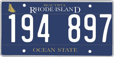 RI license plate 194897