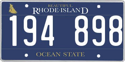RI license plate 194898