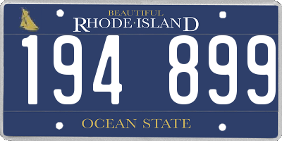 RI license plate 194899
