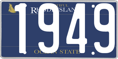 RI license plate 1949