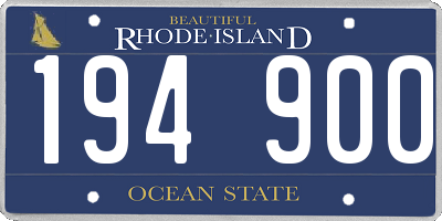 RI license plate 194900