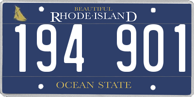 RI license plate 194901