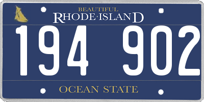 RI license plate 194902