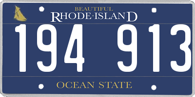 RI license plate 194913