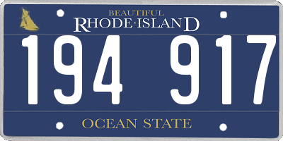 RI license plate 194917