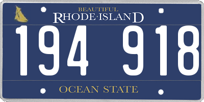 RI license plate 194918