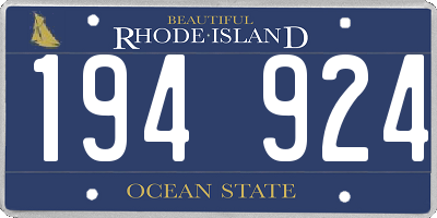 RI license plate 194924