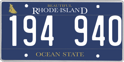 RI license plate 194940