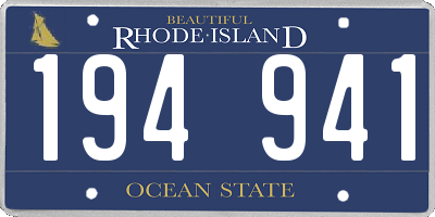 RI license plate 194941