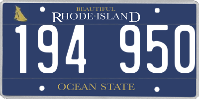 RI license plate 194950