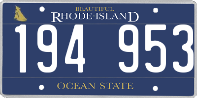 RI license plate 194953