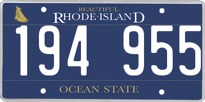 RI license plate 194955