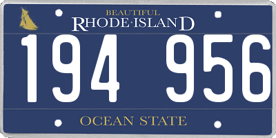 RI license plate 194956