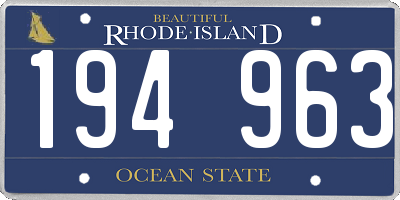 RI license plate 194963
