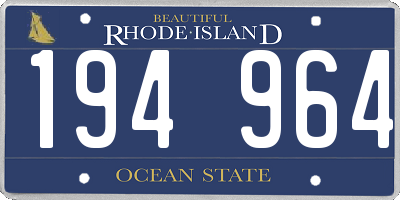 RI license plate 194964