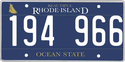 RI license plate 194966