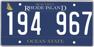 RI license plate 194967