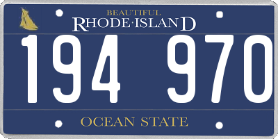 RI license plate 194970